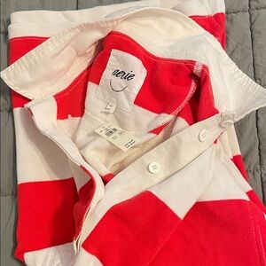 Aerie Bold Red and White Checkered Shirt